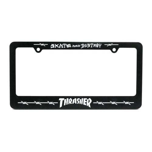 THRASHER LICENSE PLATE COVER スラッシャー ライセンスプレートカバー BARBED WIRE LICENSE PLATE COVER（US企画） スケートボード スケボー　1