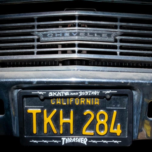 THRASHER LICENSE PLATE COVER スラッシャー ライセンスプレートカバー BARBED WIRE LICENSE PLATE COVER（US企画） スケートボード スケボー　4