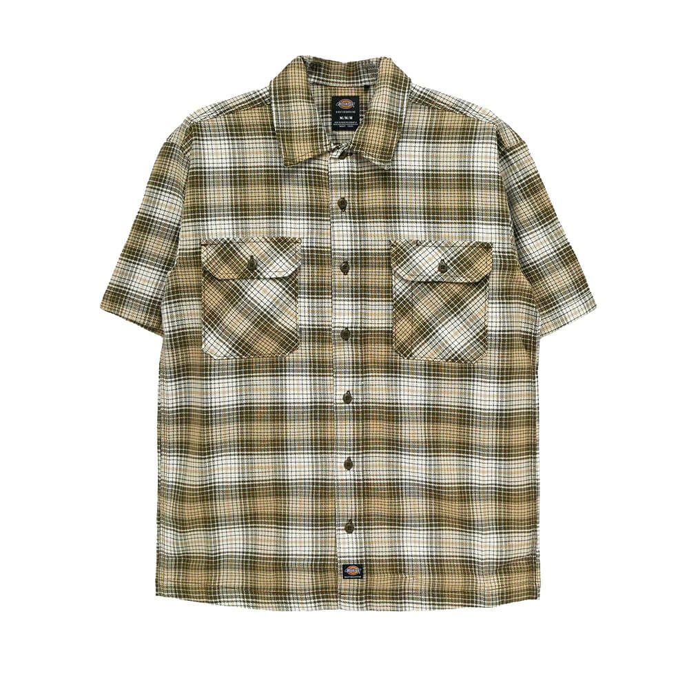 DICKIES SKATEBOARDING SHORT SLEEVE SHIRTS ディッキーズ スケートボーディング 半袖シャツ MIKE ANDERSON WORK SHIRT DARK OLIVE スケートボード スケボー 