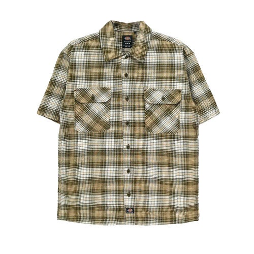 DICKIES SKATEBOARDING SHORT SLEEVE SHIRTS ディッキーズ スケートボーディング 半袖シャツ MIKE ANDERSON WORK SHIRT DARK OLIVE スケートボード スケボー 