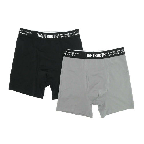 TIGHTBOOTH（TBPR）UNDERWEAR タイトブース アンダーウェア DRY BOXER BRIEF PACK（2 PACK）BLACK/GREY スケートボード スケボー　1