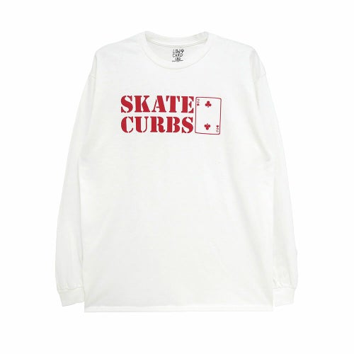 LOWCARD LONG SLEEVE ローカード ロングスリーブTシャツ SKATE CURBS WHITE スケートボード スケボー 