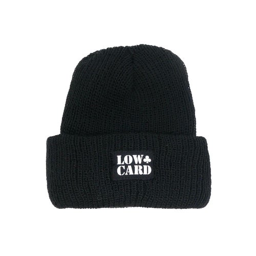 LOWCARD KNITCAP ローカード ニットキャップ LONGSHOREMAN BEANIE BLACK スケートボード スケボー 