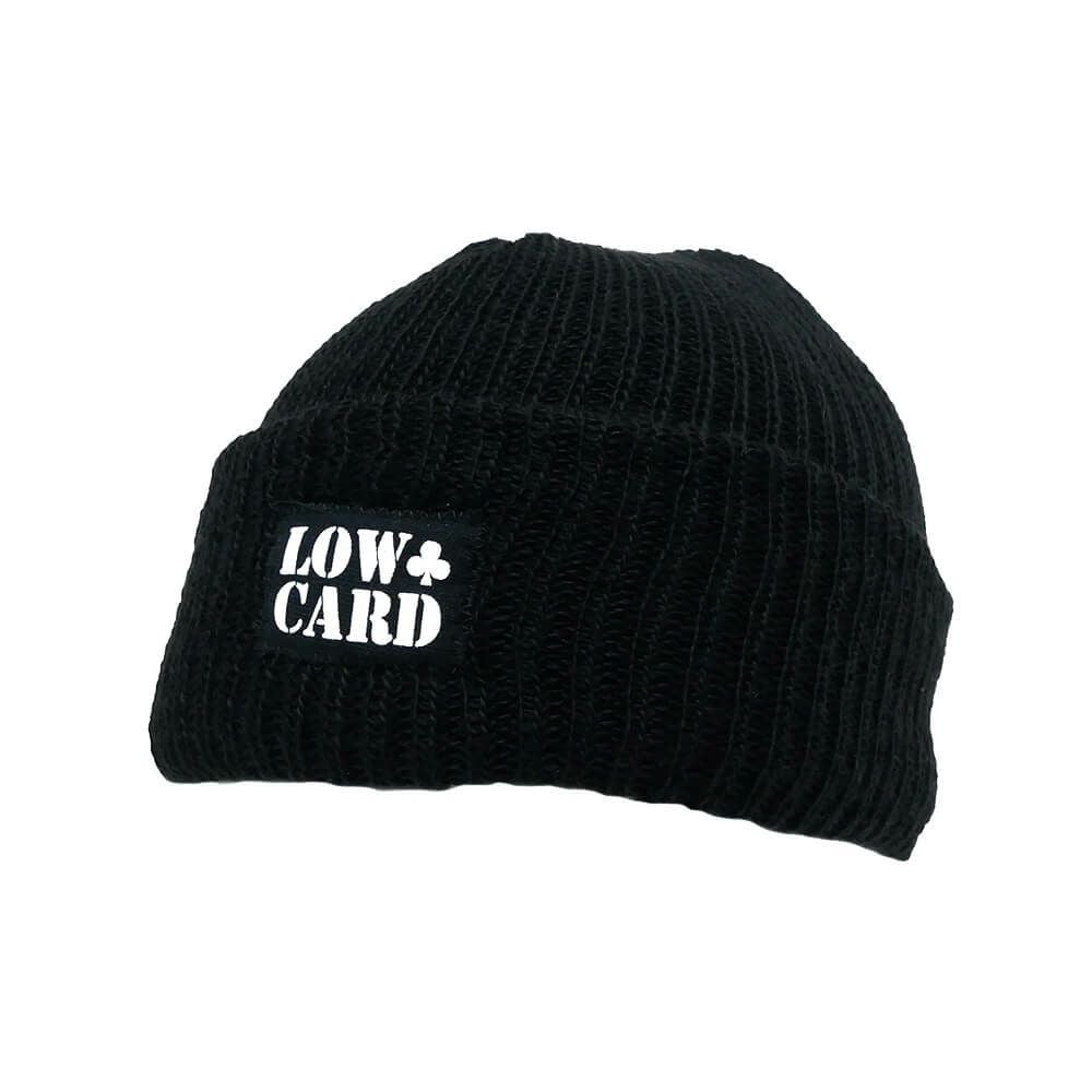 LOWCARD KNITCAP ローカード ニットキャップ LONGSHOREMAN BEANIE BLACK スケートボード スケボー 1