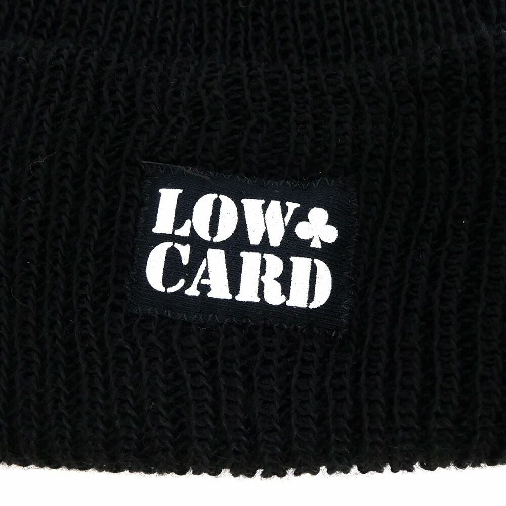 LOWCARD KNITCAP ローカード ニットキャップ LONGSHOREMAN BEANIE BLACK スケートボード スケボー 2