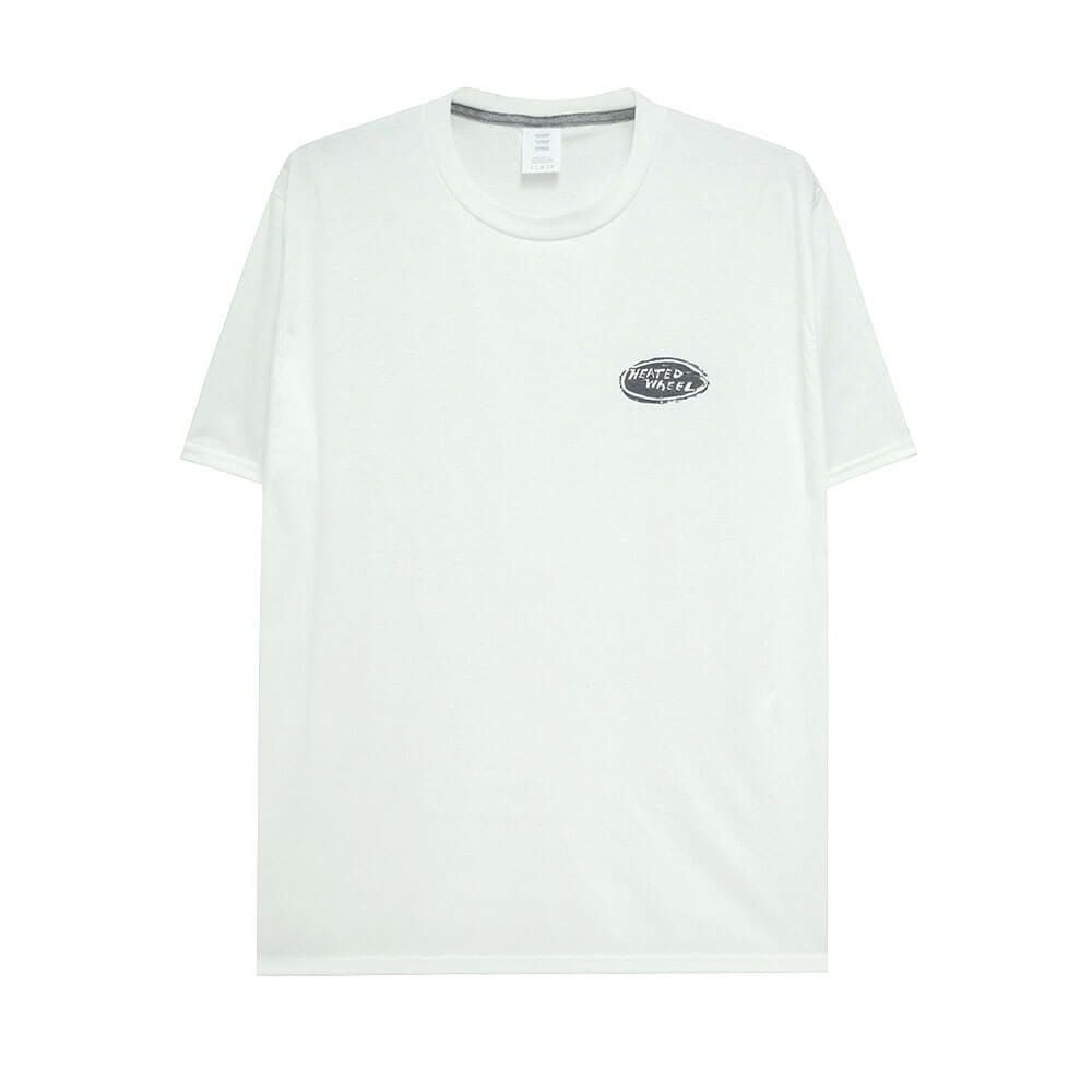 HEATED WHEEL T-SHIRT ヒーテッドウィール Tシャツ OVAL WHITE スケートボード スケボー 