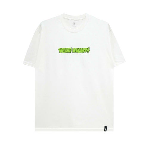 GIRL T-SHIRT ガール Tシャツ YEAH RIGHT WHITE スケートボード スケボー 