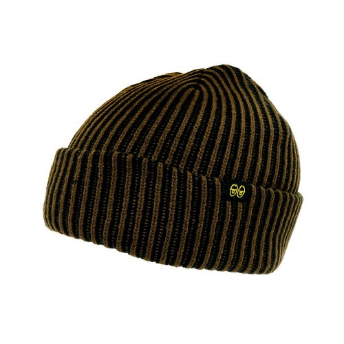 KROOKED KNITCAP クルキッド ニットキャップ EYES CLIP BEANIE BROWN/BLACK スケートボード スケボー 1