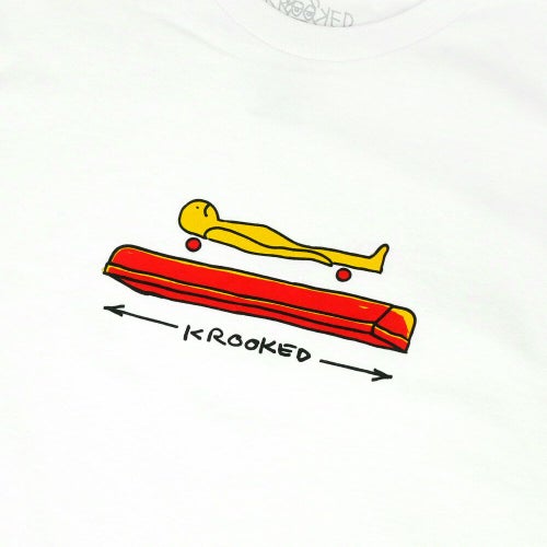 KROOKED LONG SLEEVE クルキッド ロングスリーブTシャツ KOFFIN WHITE スケートボード スケボー 1