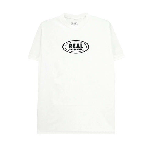 REAL T-SHIRT リアル Tシャツ ROLL FOREVER WHITE スケートボード スケボー 