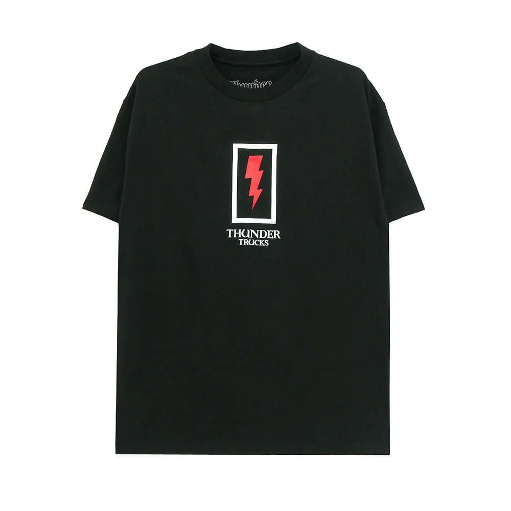 THUNDER T-SHIRT サンダー Tシャツ BOXED BOLT BLACK スケートボード スケボー 
