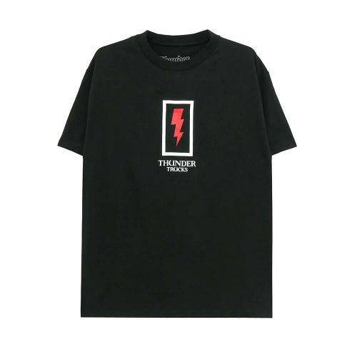 THUNDER T-SHIRT サンダー Tシャツ BOXED BOLT BLACK スケートボード スケボー 