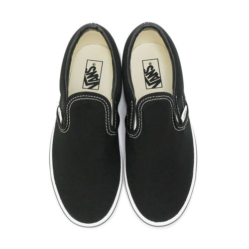 VANS SHOES バンズ シューズ スニーカー スリッポン（子供用） KID'S CLASSIC SLIP ON BLACK/WHITE（US企画） スケートボード スケボー 2