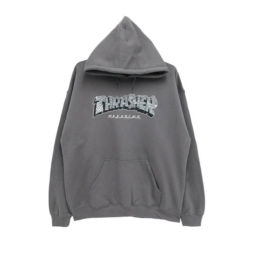 THRASHER HOOD スラッシャー パーカー DISCO BY SPANKY CHARCOAL（US企画） スケートボード スケボー 