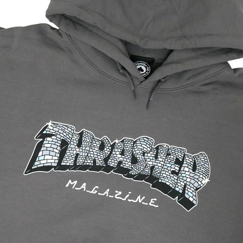 THRASHER HOOD スラッシャー パーカー DISCO BY SPANKY CHARCOAL（US企画） スケートボード スケボー 1