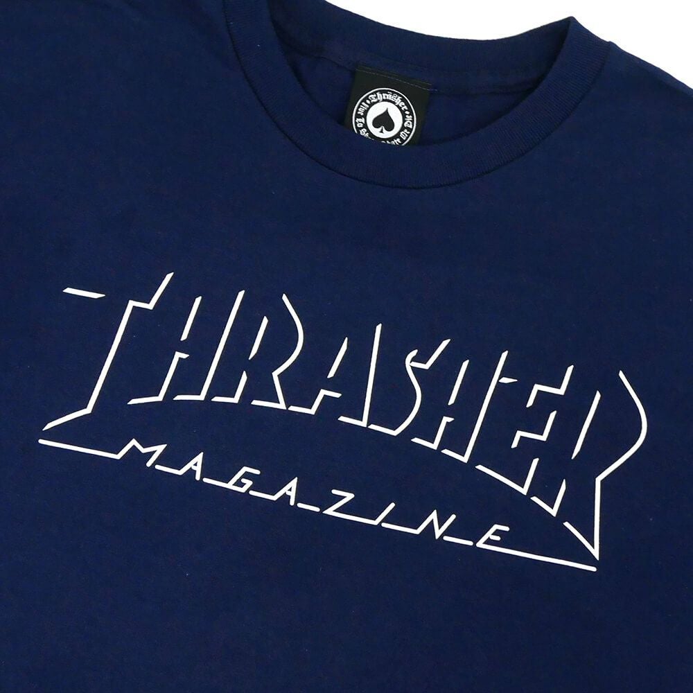 THRASHER T-SHIRT スラッシャー Tシャツ SHADOW MAG LOGO NAVY（US企画） スケートボード スケボー 1