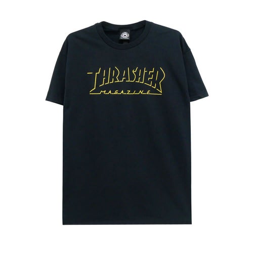 THRASHER T-SHIRT スラッシャー Tシャツ SHADOW MAG LOGO BLACK（US企画） スケートボード スケボー 