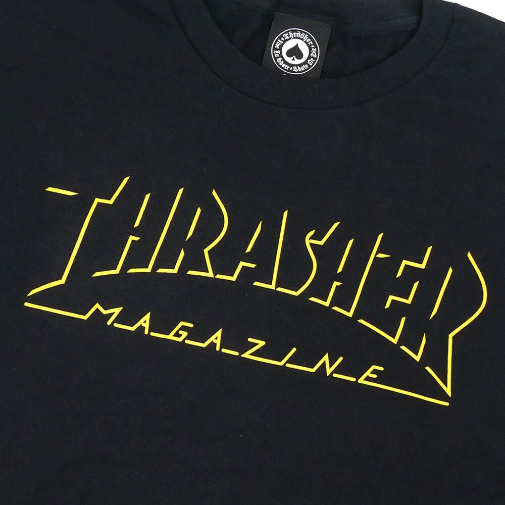 THRASHER T-SHIRT スラッシャー Tシャツ SHADOW MAG LOGO BLACK（US企画） スケートボード スケボー 1