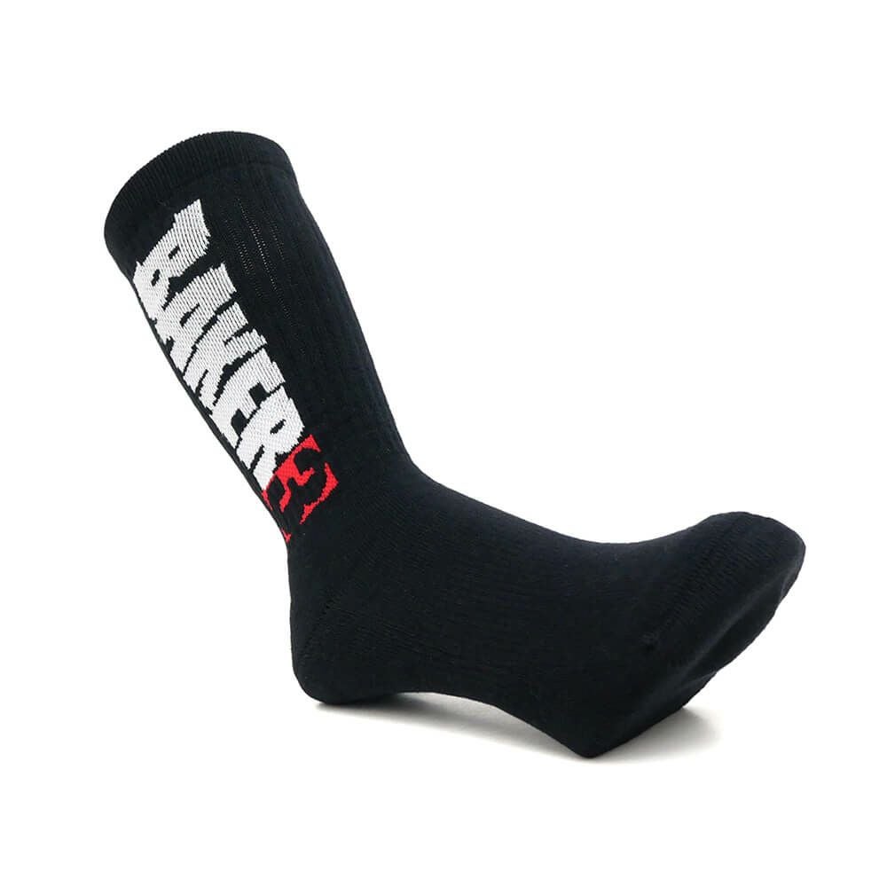 BAKER SOCKS ベイカー ソックス 靴下 BAKER 3 BLACK スケートボード スケボー 