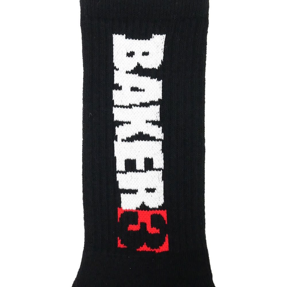 BAKER SOCKS ベイカー ソックス 靴下 BAKER 3 BLACK スケートボード スケボー 4