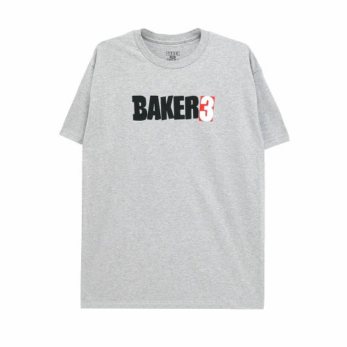 BAKER T-SHIRT ベイカー Tシャツ BAKER 3 GREY スケートボード スケボー 