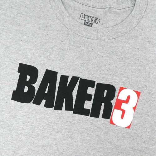 BAKER T-SHIRT ベイカー Tシャツ BAKER 3 GREY スケートボード スケボー 1
