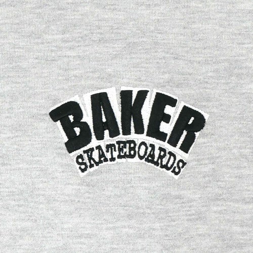 BAKER HOOD ベイカー パーカー ARCH LOGO ZIPUP GREY スケートボード スケボー 2