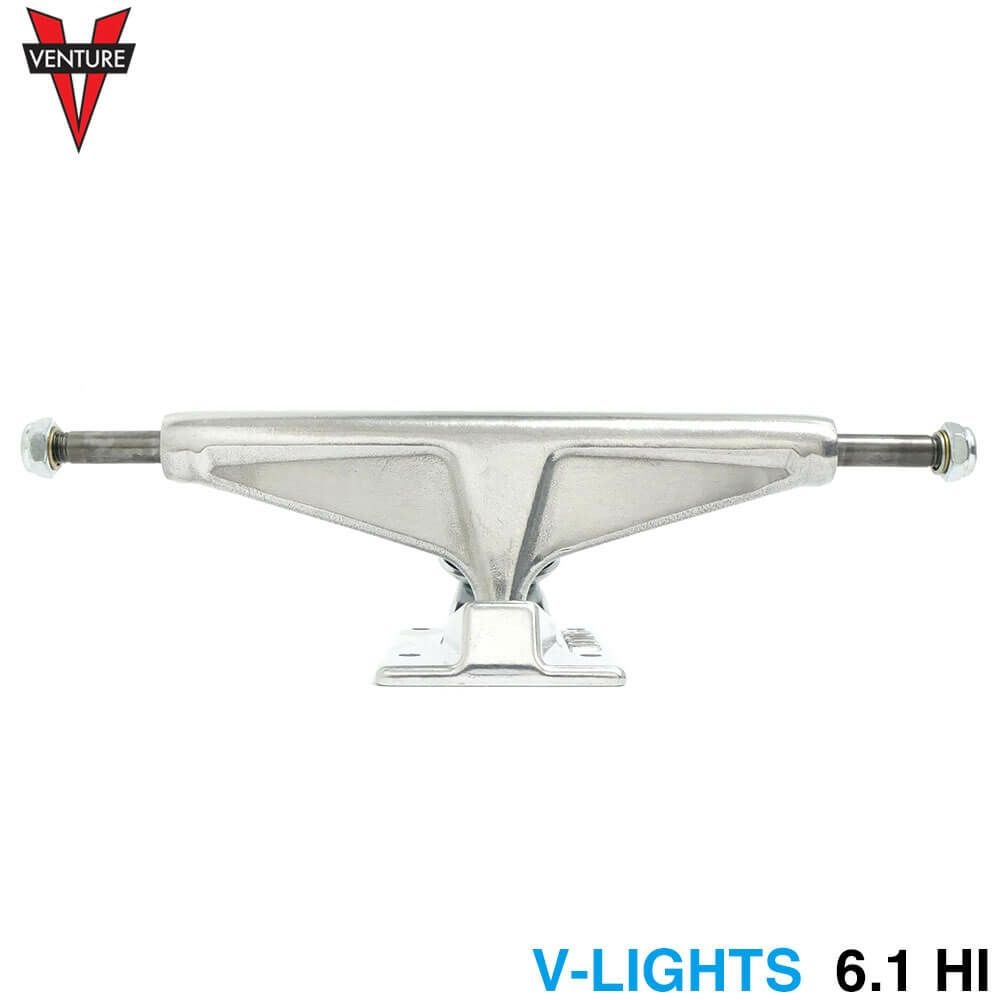VENTURE TRUCK ベンチャー トラック V-LIGHTS ALL POLISHED 6.1 HI シルバー スケートボード スケボー 1
