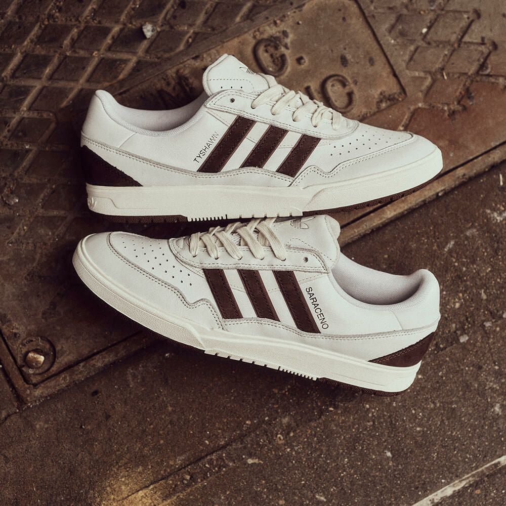 ADIDAS SKATEBOARDING SHOES アディダススケートボーディング シューズ スニーカー TYSHAWN II x ZACH SARACENO WHITE/BROWN JQ1620 スケートボード スケボー 13