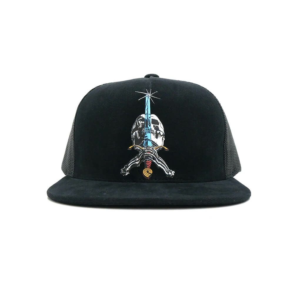 POWELL PERALTA MESHCAP パウエルペラルタ メッシュキャップ SKULL & SWORD TRUCKER BLACK スケートボード スケボー 1