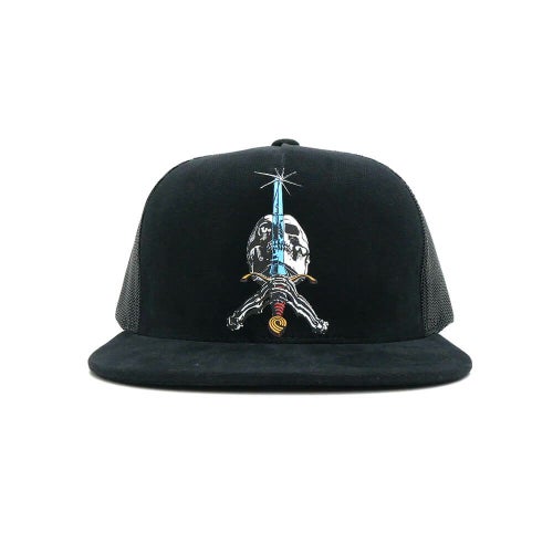 POWELL PERALTA MESHCAP パウエルペラルタ メッシュキャップ SKULL & SWORD TRUCKER BLACK スケートボード スケボー 1