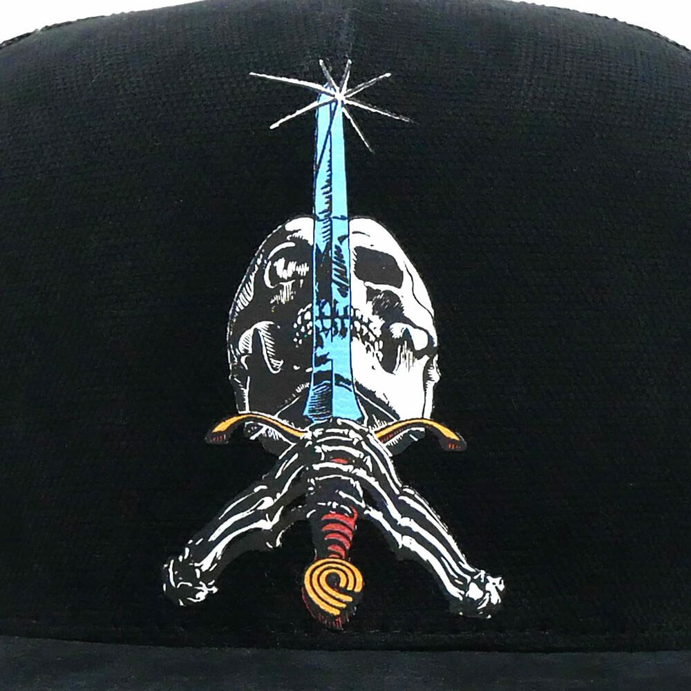 POWELL PERALTA MESHCAP パウエルペラルタ メッシュキャップ SKULL & SWORD TRUCKER BLACK スケートボード スケボー 4