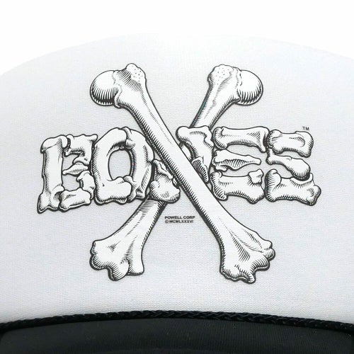 POWELL PERALTA MESHCAP パウエルペラルタ メッシュキャップ CROSS BONE TRUCKER BLACK/WHITE スケートボード スケボー 4