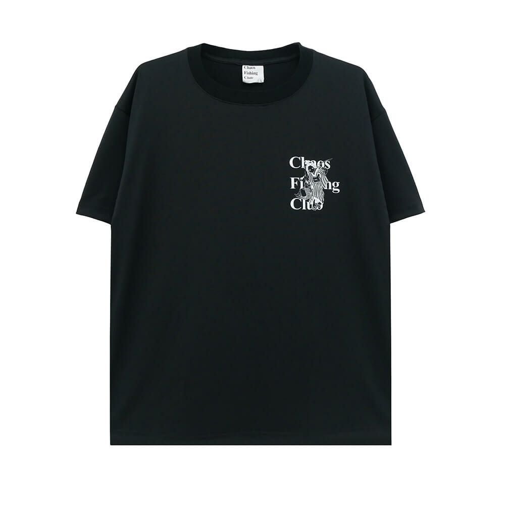 CHAOS FISHING CLUB T-SHIRT カオスフィッシングクラブ Tシャツ LOGO DRY BLACK スケートボード スケボー 