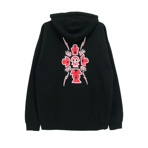 KROOKED HOOD クルキッド パーカー VW BLACK スケートボード スケボー 