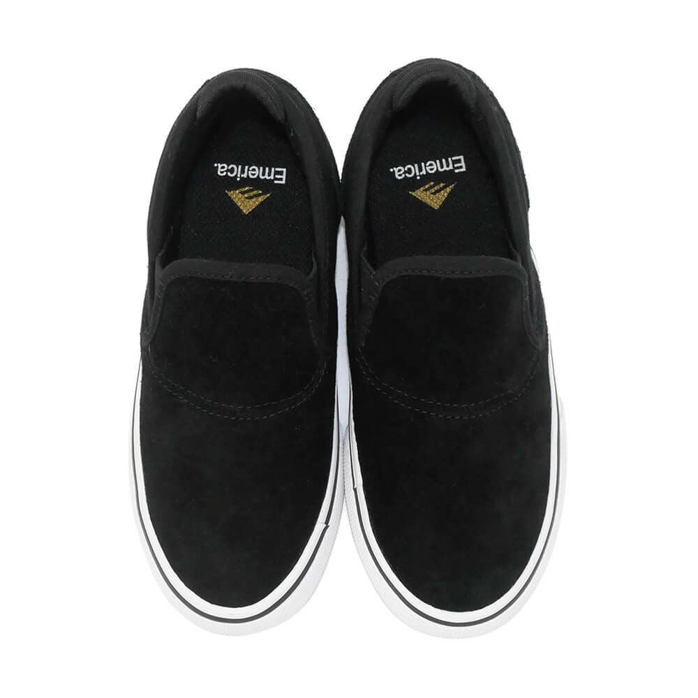 （セール）EMERICA SHOES エメリカ シューズ スニーカー（子供用） WINO G6 SLIP ON YOUTH BLACK/WHITE/GOLD スケートボード スケボー 2