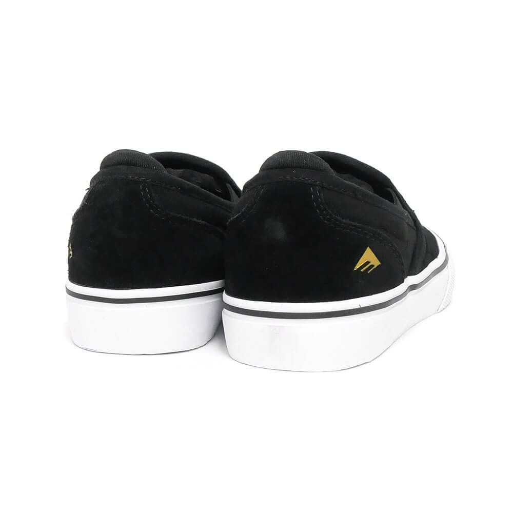 （セール）EMERICA SHOES エメリカ シューズ スニーカー（子供用） WINO G6 SLIP ON YOUTH BLACK/WHITE/GOLD スケートボード スケボー 3