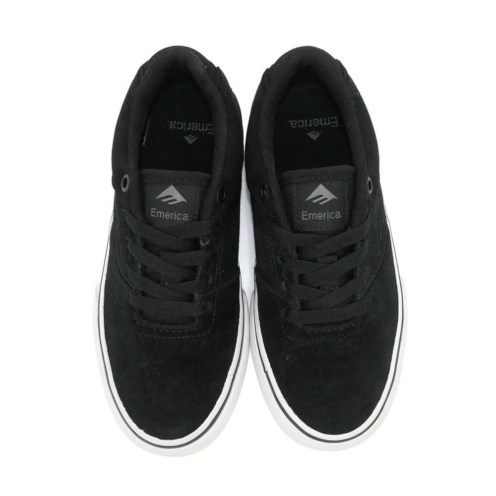 （セール）EMERICA SHOES エメリカ シューズ スニーカー（子供用） LOW VULC YOUTH BLACK/WHITE/GUM スケートボード スケボー 2
