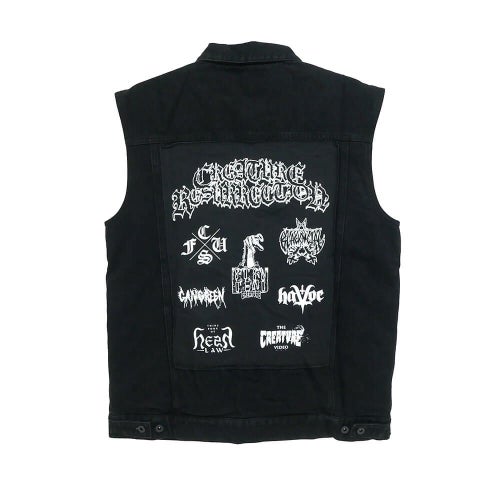 CREATURE JACKET クリーチャー ジャケット RESURRECTION DENIM VEST BLACK スケートボード スケボー 