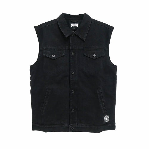 CREATURE JACKET クリーチャー ジャケット RESURRECTION DENIM VEST BLACK スケートボード スケボー 1