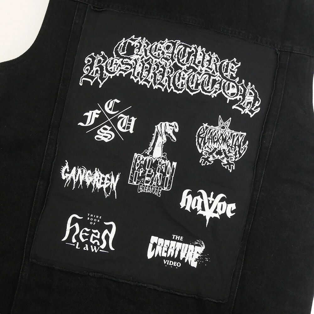 CREATURE JACKET クリーチャー ジャケット RESURRECTION DENIM VEST BLACK スケートボード スケボー 8