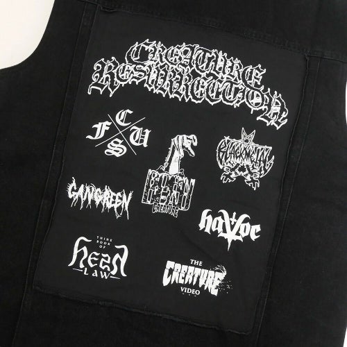CREATURE JACKET クリーチャー ジャケット RESURRECTION DENIM VEST BLACK スケートボード スケボー 8