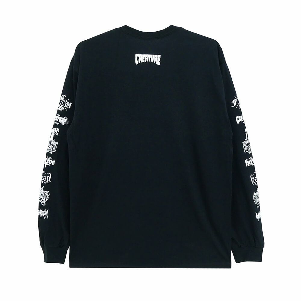 CREATURE LONG SLEEVE クリーチャー ロングスリーブTシャツ RESURRECTION XX BLACK スケートボード スケボー 