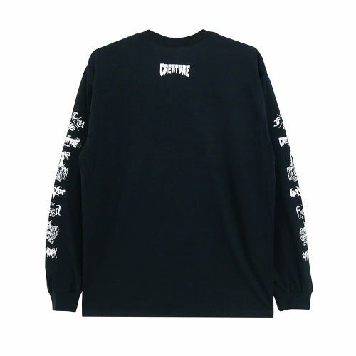 CREATURE LONG SLEEVE クリーチャー ロングスリーブTシャツ RESURRECTION XX BLACK スケートボード スケボー 