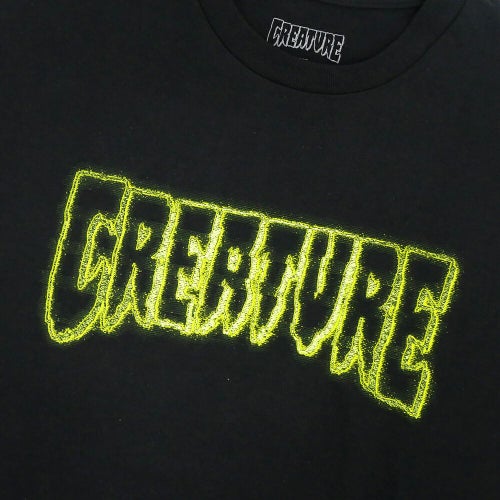 CREATURE T-SHIRT クリーチャー Tシャツ BONEHEAD GLITCH BLACK スケートボード スケボー 2
