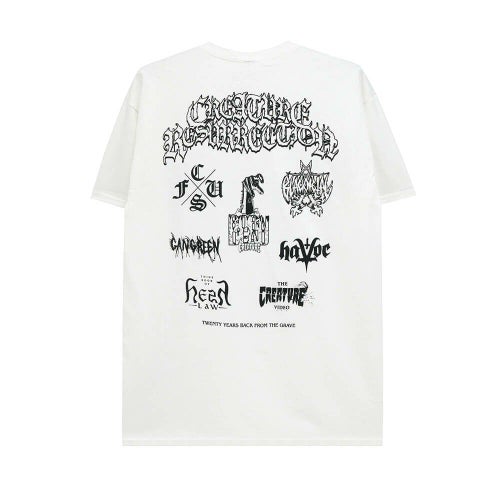 CREATURE T-SHIRT クリーチャー Tシャツ RESURRECTION XX WHITE スケートボード スケボー 