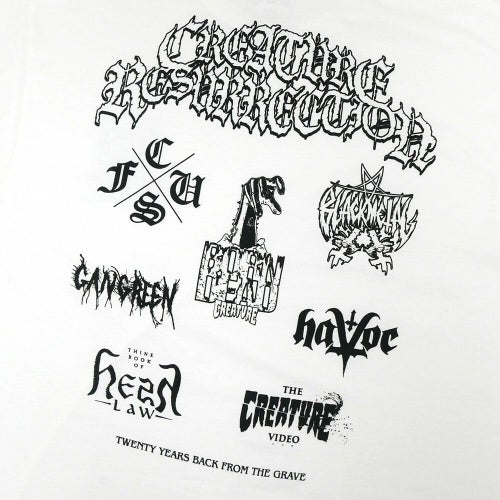 CREATURE T-SHIRT クリーチャー Tシャツ RESURRECTION XX WHITE スケートボード スケボー 3
