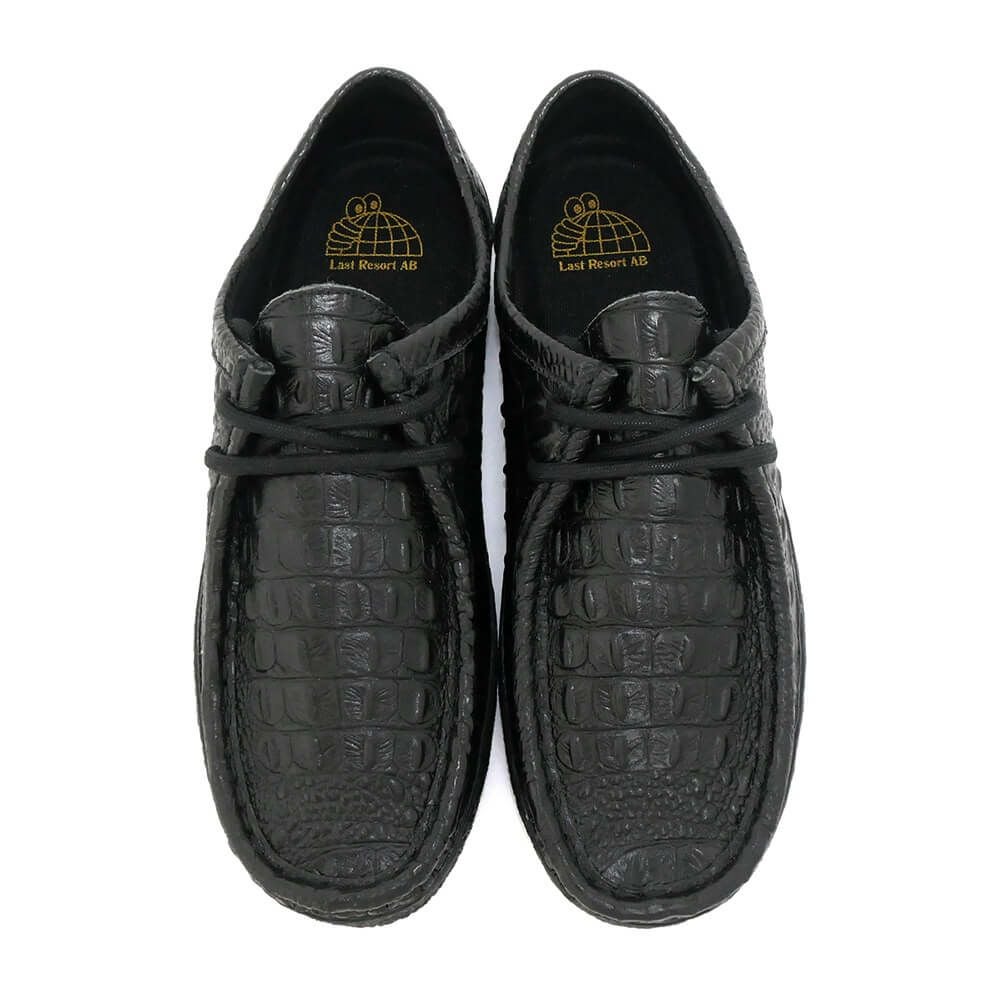 LAST RESORT AB SHOES ラストリゾートエービー シューズ スニーカー VM006 MOC CROC LO BLACK/BLACK スケートボード スケボー 3