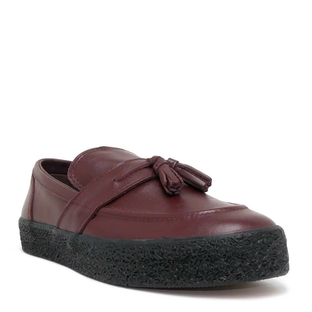 LAST RESORT AB SHOES ラストリゾートエービー シューズ スニーカー VM005 LOAFER LEATHER OXBLOOD/BLACK スケートボード スケボー 1