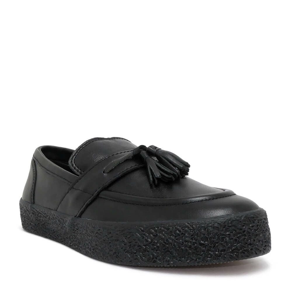 LAST RESORT AB SHOES ラストリゾートエービー シューズ スニーカー VM005 LOAFER LEATHER BLACK/BLACK スケートボード スケボー 1